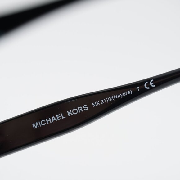 Michael Kors MK2122 33328G Sunglasses Black Cat Eye Frame, Grey Lenses - Picture 6 of 8